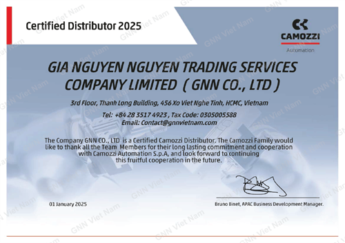 Đại Lý Chính Thức Camozzi Việt Nam