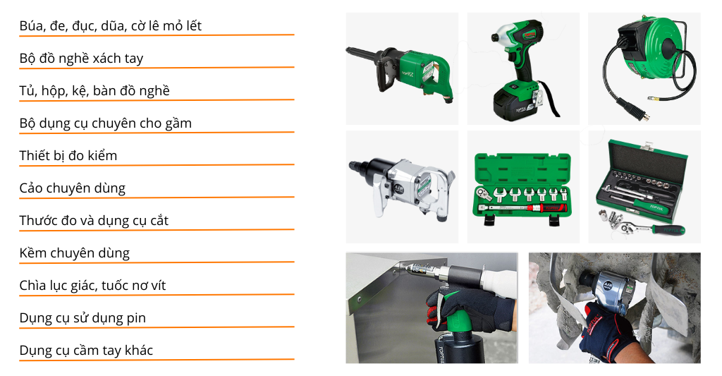 dụng cụ cầm tay toptul chính hãng