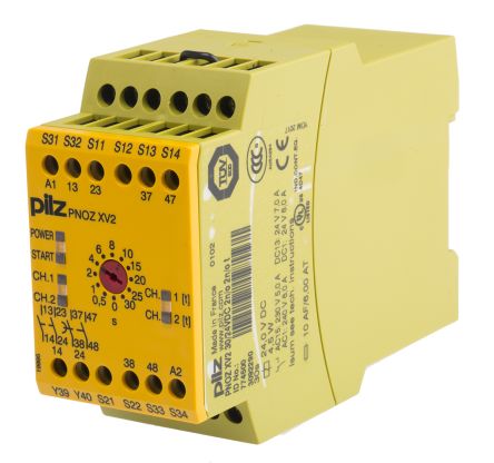 Pilz 24 V dc Safety Relay - Dual Channel With 2 Safety Contacts PNOZ X Range Compatible With Safety 