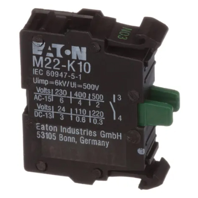 Auxiliary contact 1NO M22-K10 EATON